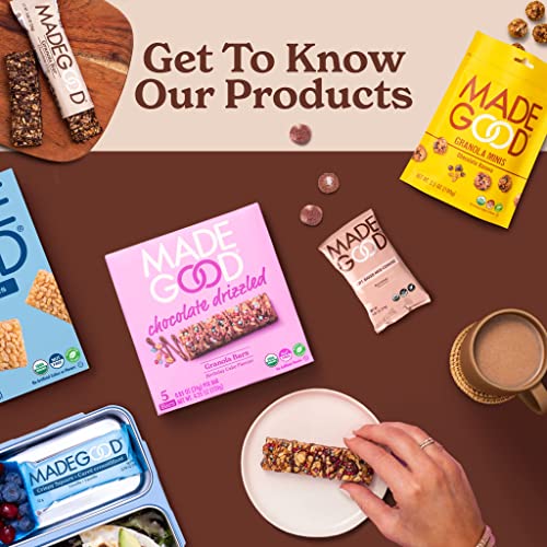 image for MadeGood Crispy Squares, Chocolate Chip (36 Count) Gluten Free Snacks,