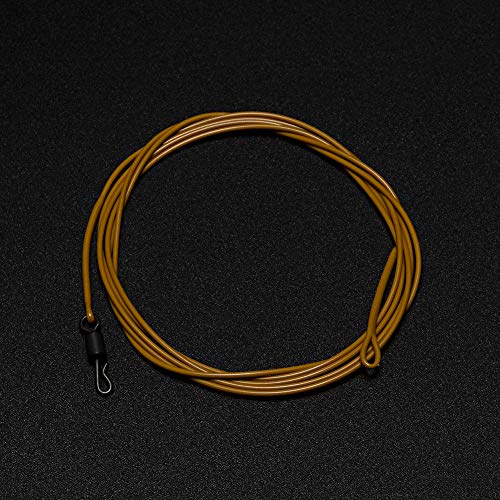 DECDEAL 1 M 30LB / 80LB Líder de Pesca Fio Líder de Linha com Anel Giratório Swivel Rápido Linha De