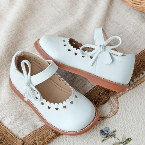 Image of GINFIVE Toddler Girls Dress Shoes Little Kids Flats School Mary Janes Shoes