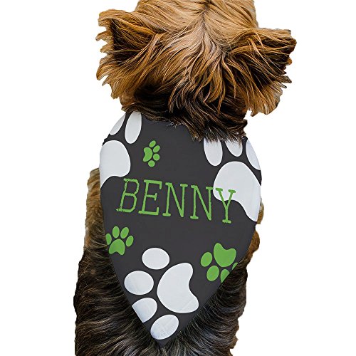 GiftsForYouNow Paw Print Personalized Pet Bandana