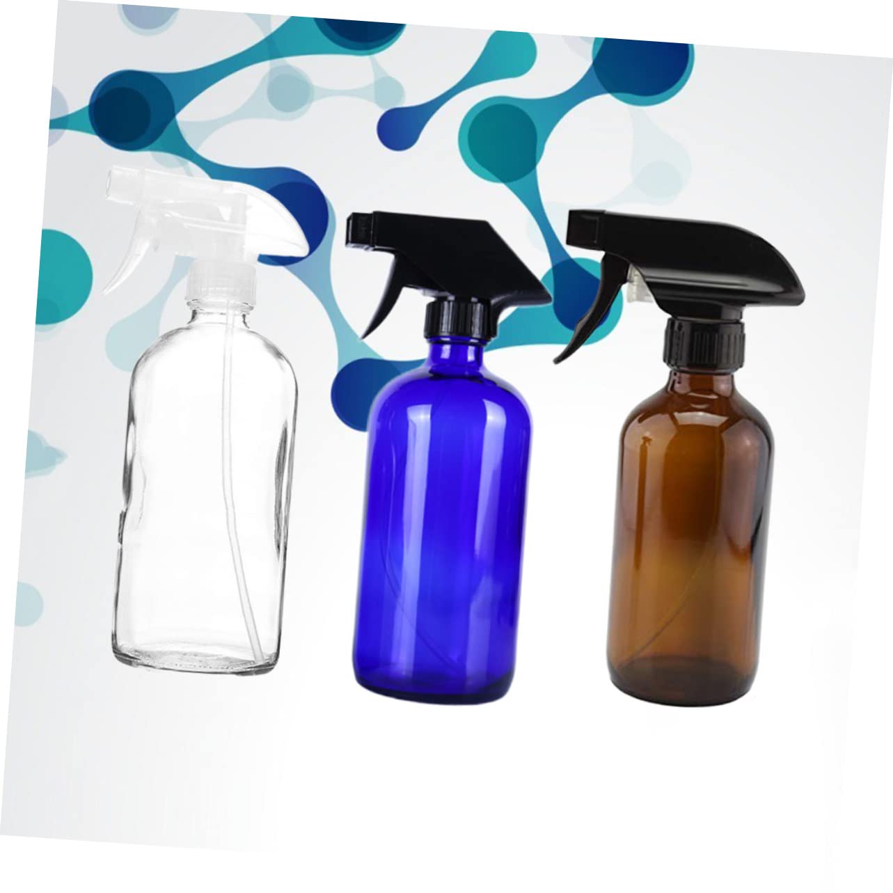 DOITOOL 3pièces Bouteilles Spray Vaporisateurs Réutilisables Transparente Bleue Et Marron Pour Huile Essentielle Parfum Et Cosmétiques Accessoires De Voyage