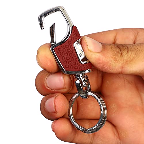 Image of Techpro Stainless Steel Keychain Heavy Duty Key Chain For Men And Women Key Ring, 3718 Blue