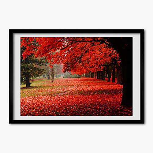 Cadre photo décoratif de qualité supérieure Tulup forêt automnale