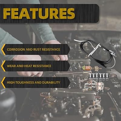 Dasbecan 330-9371 Universal Rear Disc/Drum Emergency Parking Brake Cable Complete Kit 110 Long Cables with 97 Long Sheath E-Brake Set Replace# 140-14415-R