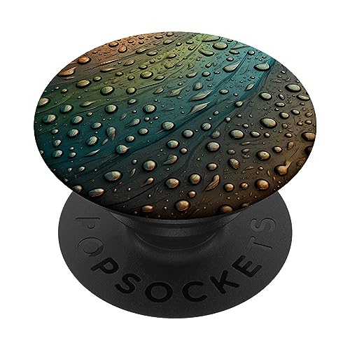 Elegant Water Drops Rainy Day PopSockets Swappable PopGrip, Black