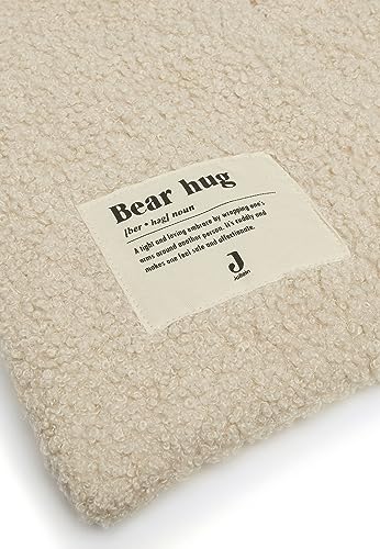 Jollein Krabbeldecke für Baby - Boucle, Naturel - Laufgittereinlage - 75x95 cm - Spieldecke Baby - Cremefarben
