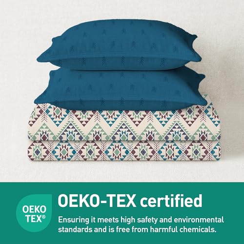 Image of MYTRIDENT Soft Comfort Bedsheet for Double Bed, 100% Cotton Bedsheet, 180 TC, Soft and Breathable, King Size Bedsheet with 2 Pillow Covers - Orna