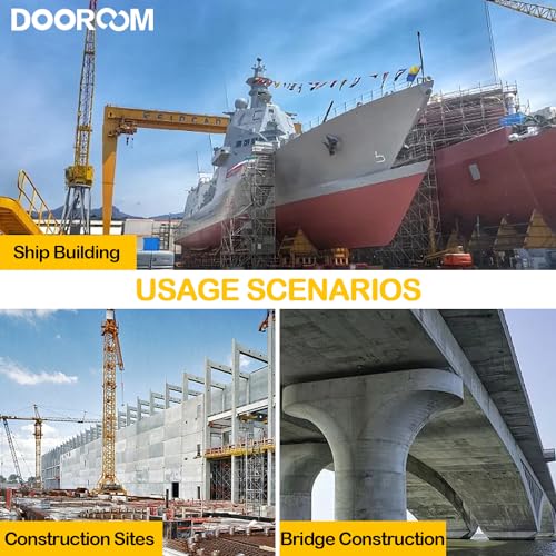 Image of 50T 6Inch Stroke Porta Power Single Acting Lifting Cylinder for Shipbuilding, Machinery and Industry,Automatically Retract Split Hydraulic Cylinders Tools, Yellow