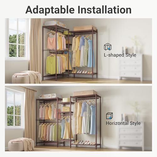 Image of VIPEK Classic V6 Wire Garment Rack, Dynamic Closet System Adjustable