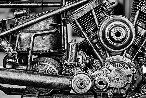 FDerks Jigsaw Puzzles 1000 Pieces Old Vintage Motorcycle Intellectual Decompressing Fun Game Adults Kids