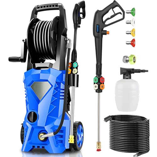 Commowner Pressure Washer 5000 PSI, Power Cleaners Powered with 33ft Pressure Hose, 4 Nozzles and 500ml Foam Cannon, Cleaner Machine for Home, Car