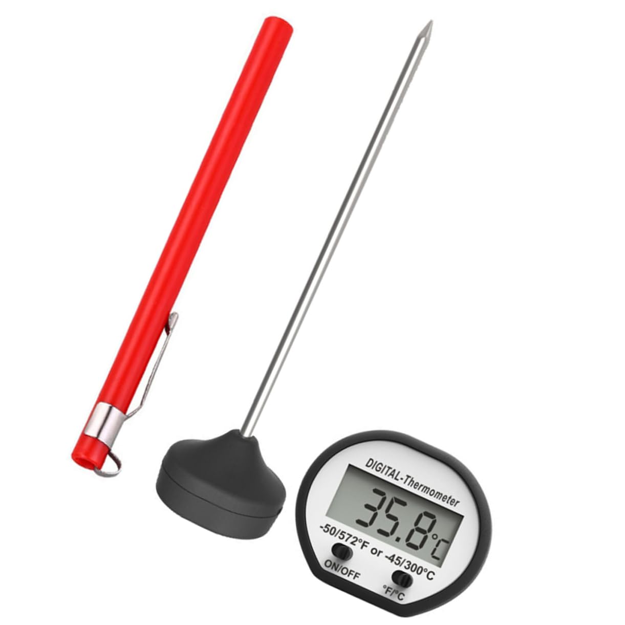 MAGICLULU 3 Piezas manómetro de barbacoa parrilla comida electronica parilla horneando termómetro para carne termómetro de cocina tipo de sonda termometro de agua café con leche