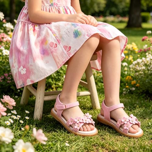 Image of Kiderence Toddler Girls Sandals Little Girls Kids Summer Shoes Toddler Sandals