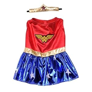 Rubies DC Comics Pet Costume, Medium, Wonder Woman Rubies DC Comics Pet Costume Medium Wonder Woman