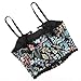 Women Bustier Corset Suspenders Tops - Lace Floral Renaissance Lingerie with Neck Strap Fashion Overbust Bodyshaper