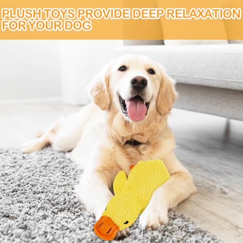 Anti-stress Duck Dog, Chew Toy for Dogs for Aggressive Chewers, Anti-Stress Duck, Yellow Squeaky Toy, Interactive Toy for Dogs, Pet Plush Chew Toy for Dogs, Quiet - Image 5