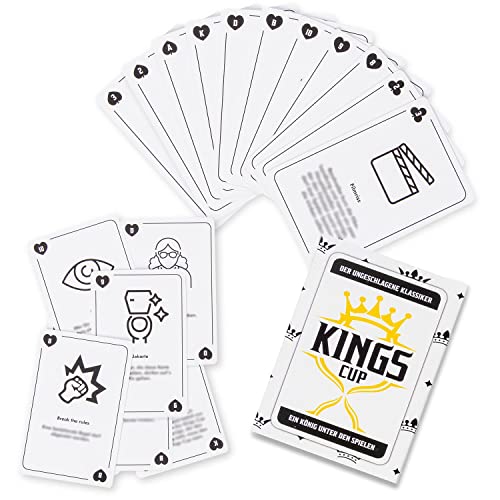 GOODS+GADGETS Kings Cup Kartenspiel - Das Original in der 2.0 Version; Kartenspiel Party-Spiel Edition mit 52 Karten Erweiterung DEUTSCHE Version – Bild 3