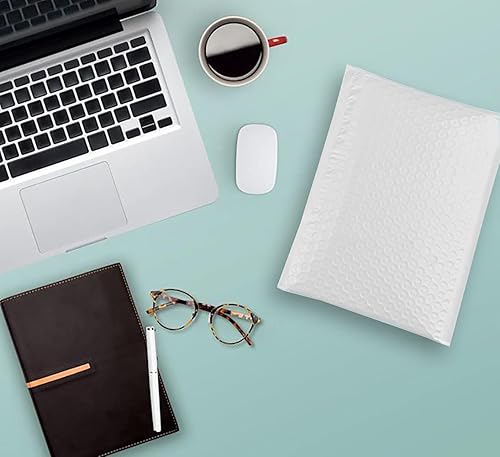 Miniatura 9 de Immuson Sobres blancos de burbujas de polietileno de 8.5 x 11 pulgadas, 25 bolsas de envío autoselladas, bolsas de embalaje, sobres acolchados de