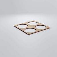 Vista 124 de 23 3/8"W X 23 3/8"H Large Wembley Decorativos Paneles De Pared De Madera De Calado, Aliso