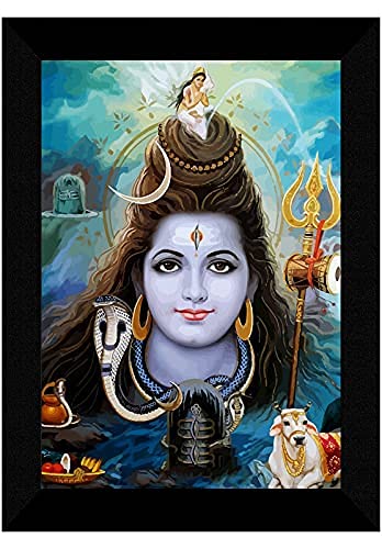 Amazon｜1ArtofCreation Lord Shiva With Ganga UV Textured Religious