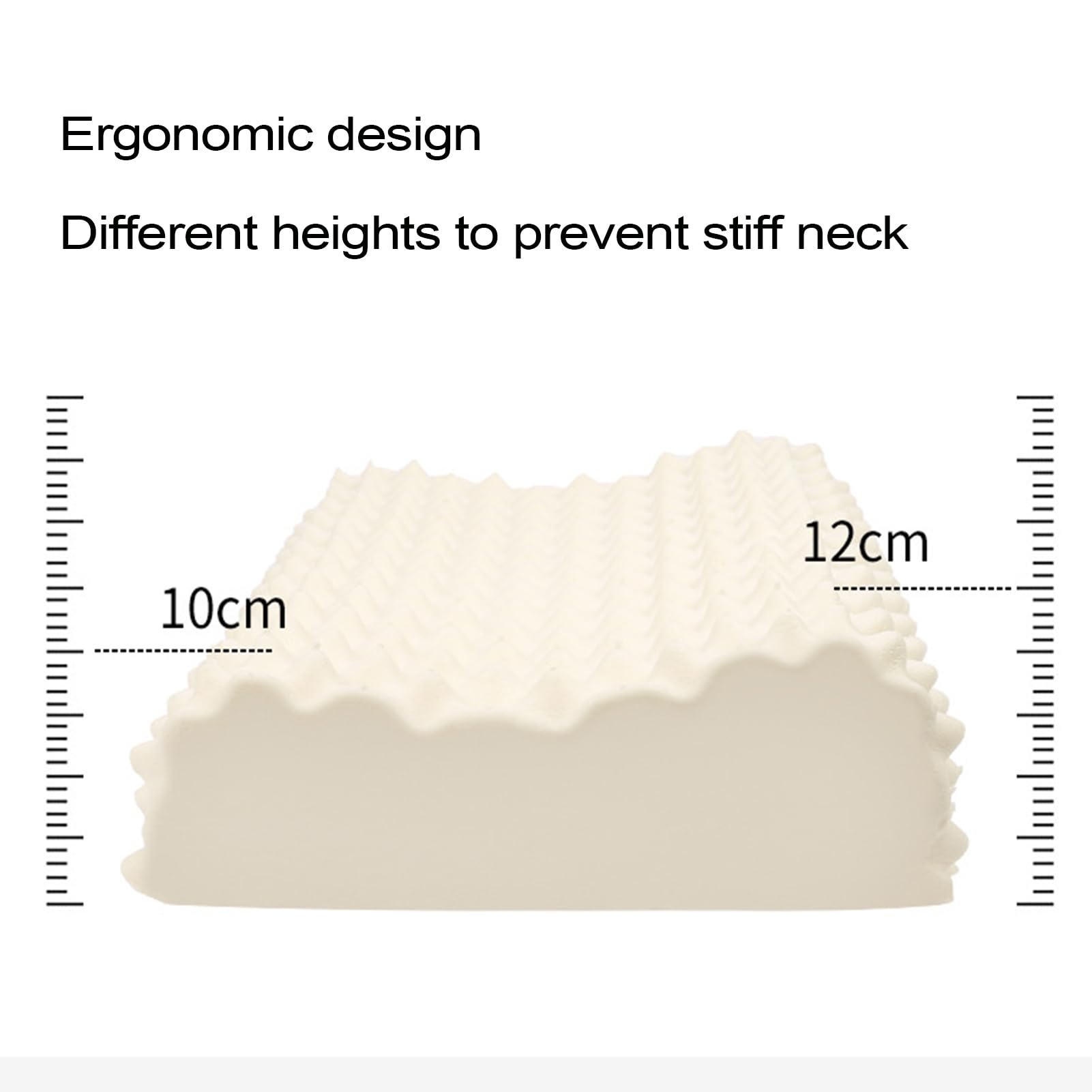 Almohada de látex para dormir, diseño de látex natural extrasuave para dormir de espalda, boca abajo o de lado, funda de algodón transpirable extraíble