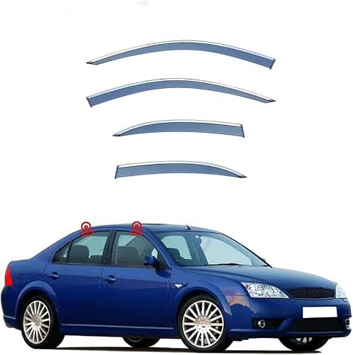 PANXUC Car Wind Deflectors for Ford MONDEO 2001-2006, Side Window Wind Rain Deflector Window Visor Sun Rain Guard Smoke Guards