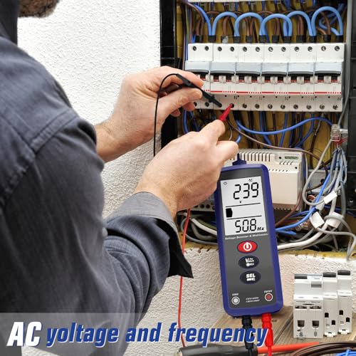 Image of Handheld Digital Smart Household Multimeter, Voltage Tester with Leads, Voltmeter Measures, NCV, AC /DC Voltage, Resistance, Continuity & Live Wire for Automotive Testing Multimeter Detector