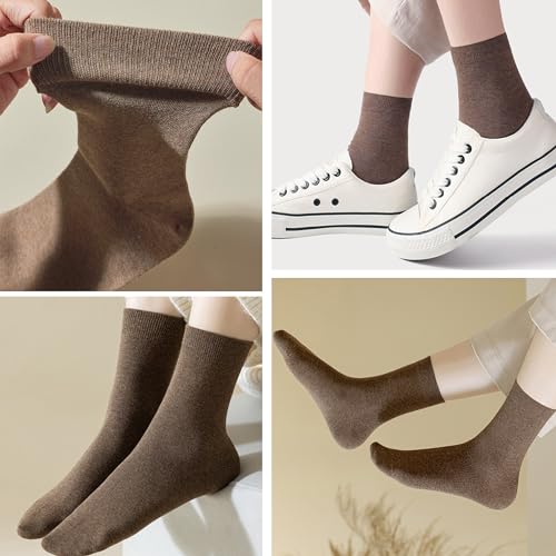 Image of MAGIARTE Womens Mini Crew Cotton Socks,6 Pairs | Anti-pilling Cotton, Casual Athletic, Quarter Calf, Moisture Wicking,Gift box packaging