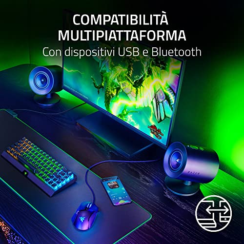 Nommo V2 - Altoparlanti da Gaming per PC 2.1 Full Range con Subwoofer Wireless (Driver Full Range da 3" con Punte di Fase in Alluminio, THX Spatial Audio) Nero - Casse per PC - Immagine 6
