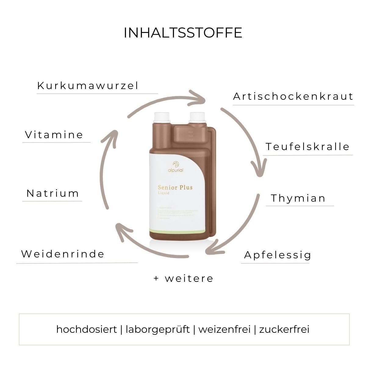 Senior Plus – Ergänzungsfuttermittel für ältere Pferde – mit Vitaminen, Kräutern & Spurenelementen – für die tägliche Ration im Alter – vom Tierarzt entwickelt