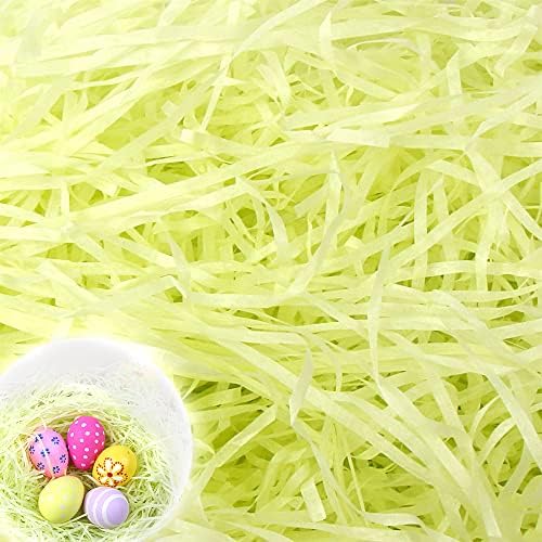 VEYLIN Shredded Tissue Paper, 60g Easter Raffia Grass Assorted Colors Shredded Paper for Gift Boxes Easter Hamper Filler