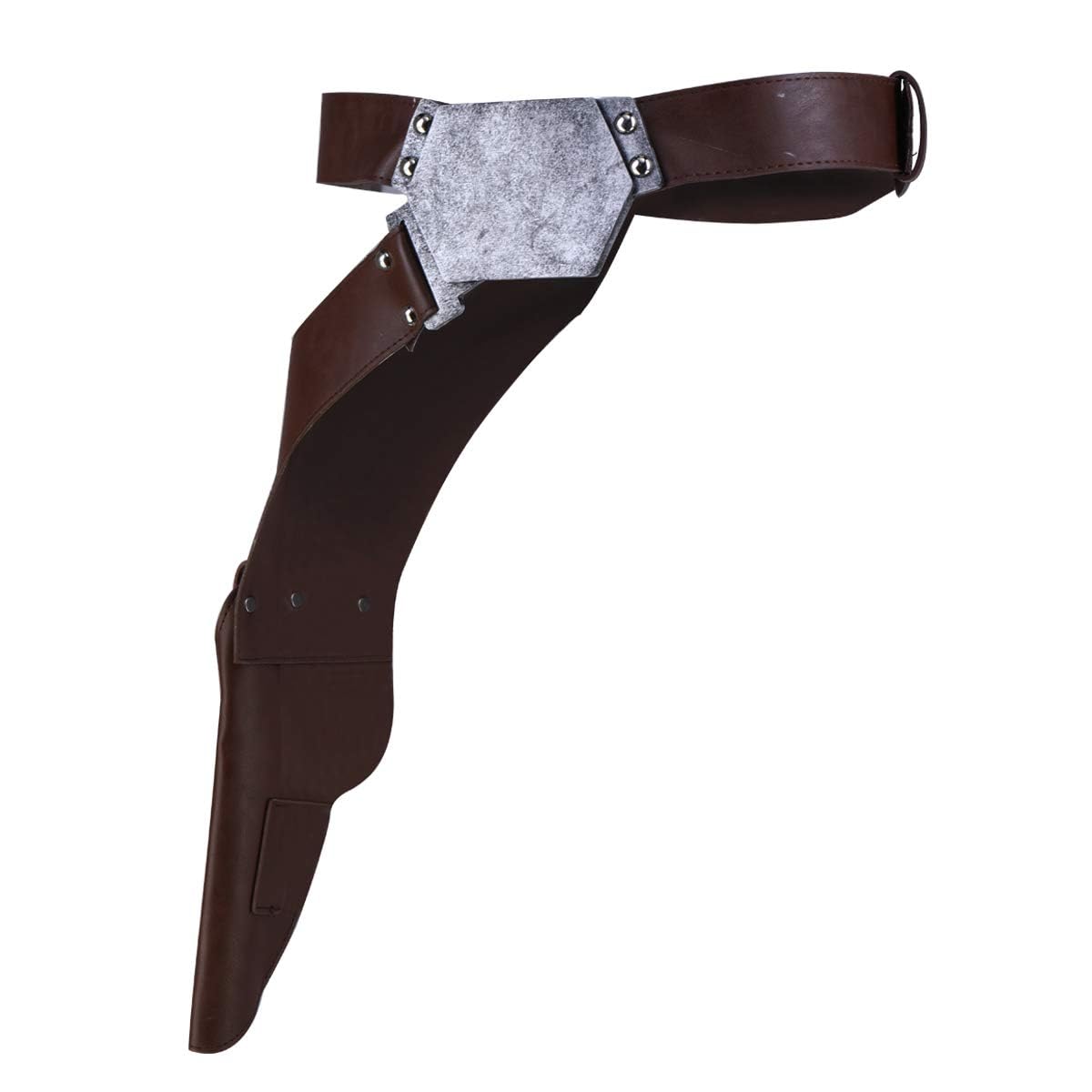 Hotwinds Han Solo Cosplay Belt Holster Pu Leather Costume Accessories Props - - Normal, Brown/ Black - Image 2