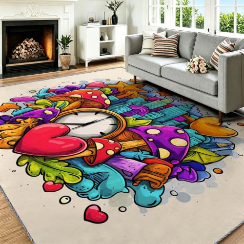 Alfombra interior beige 90x150 para salon dormitorio pasillo 3