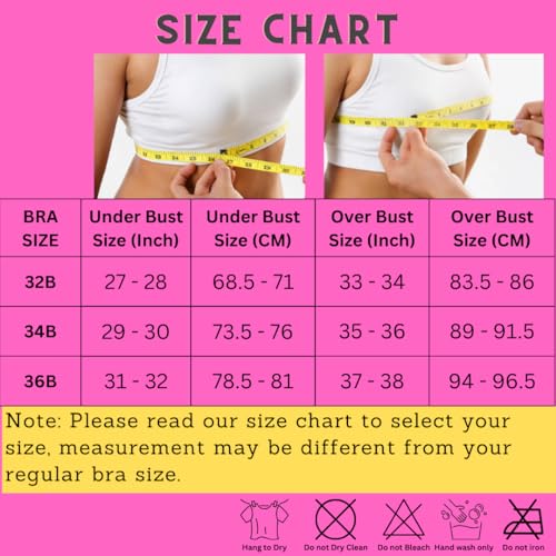 Image of GLAMORAS Women Cotton Nylon Spandex Heavily Padded Underwire Seamless Strapless Bra with Detachable Multi-Way Straps, Size - 34, B-Cup, Pink
