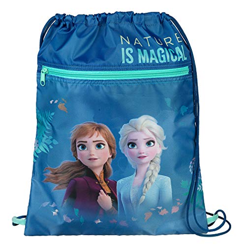 Undercover Schuhbeutel mit Sicherheitsverschluss, Disney Frozen II, mit Reißverschlusstasche, ca. 32 x 41 cm, blau Cover