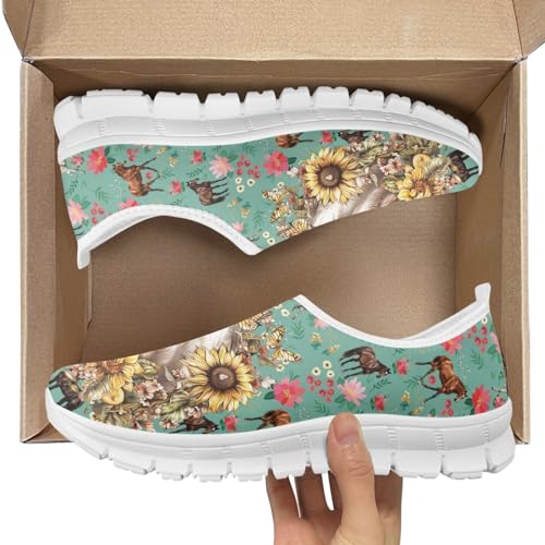 Coloranimal Fashion Slip on Mesh Sneaker Anti Slip Walking Shoes Lightweight Running Shoes Causal Shoes3