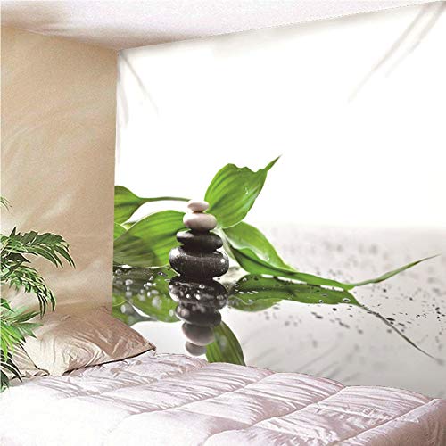 Tapiz de pared con estampado botánico de poliéster para salón o playa 5