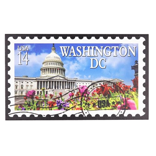 Imán decorativo Washington DC 5" x 3" rectangular miniatura 6