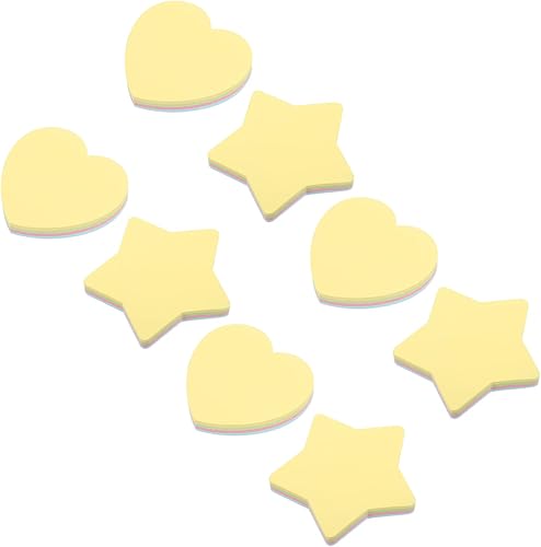 KALLORY 8pcs Sticky Paper Office Writing Stickers Portable Sticker Bookmark impresora de Sticker Label Modeling Paper Pad Heart-Shaped Student Post