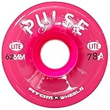 Atom Skates Outdoor Quad Roller Wheels 78A Atom Pulse Lite 62x33 Pink / 1 Pack - 4 Wheels