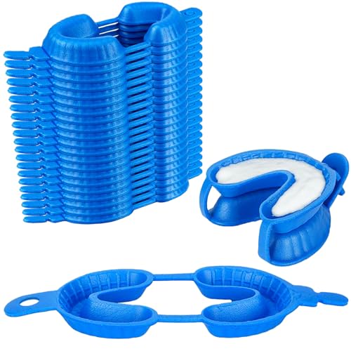 100PCs (50 Pairs) Disposable Dental Fluoride Trays Dual Arch Tray for Gel/Foam by VASTMED | Dental Fluorinated Foam Tray Dental Arch Flexible Shockproof Nonslip Strong Fit