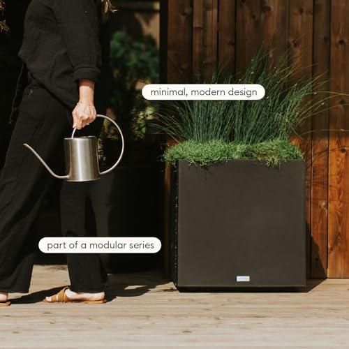 Image of Veradek Block Series Cube Planter - Square Outdoor Planter