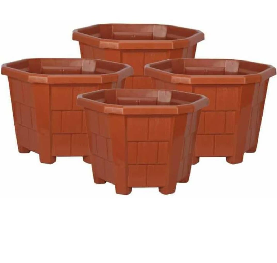 GreenLove Plant Containers for Terrace Garden and Balcony | Brown Colour | 9 Inches Height | (B0CQ8PVZSV) Amazon Price History, Amazon Price Tracker