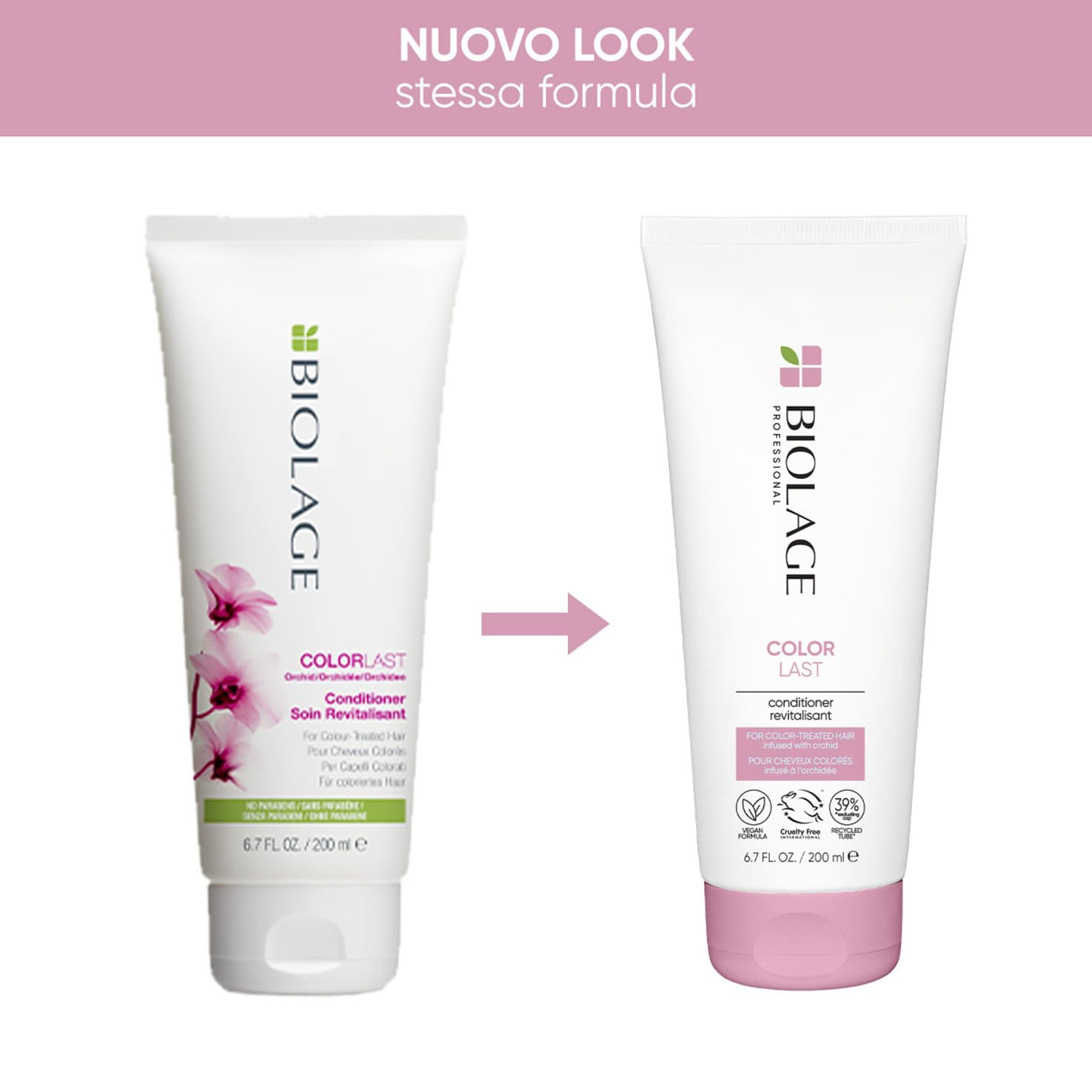 Biolage Balsamo Rivitalizzante, Per Capelli Colorati, Effetto Anti-Sbiadimento, Arricchito Con Orchidea, Color Last, 200 ml