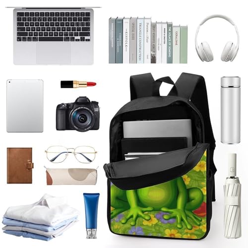 Frog Bookbag - Ultra Lightweight Portable Backpack Work Travel Backpack for Men Women Fits 16 Inch Notebook3
