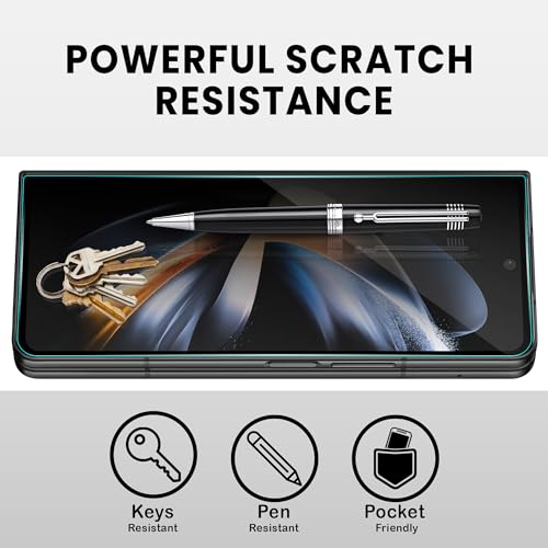 Image of ArmourPro Privacy Tempered Glass for Samsung Galaxy Z Fold 4 - Anti-Spy Anti Peeping Screen Protector, 9H Hardness, Edge-to-Edge Coverage, Ultra Thin, Bubble-Free Installation Kit | Black