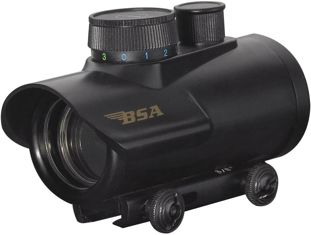 BSA 30 Scope with Illuminated Red, Green and Blue Dot Reticle, Black Matte, 1x30mm (HMRGBD30CP)