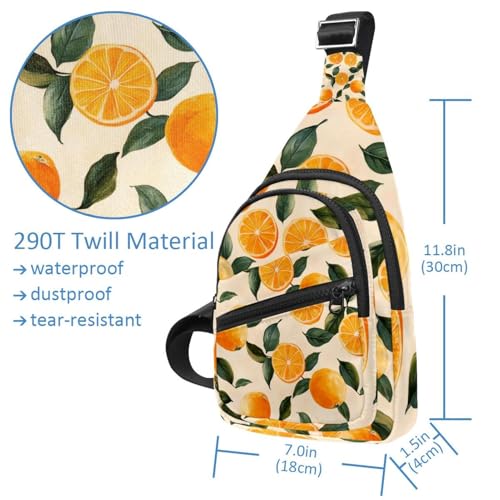 Mochila cruzada Oranges multicolor unisex con correa ajustable 4