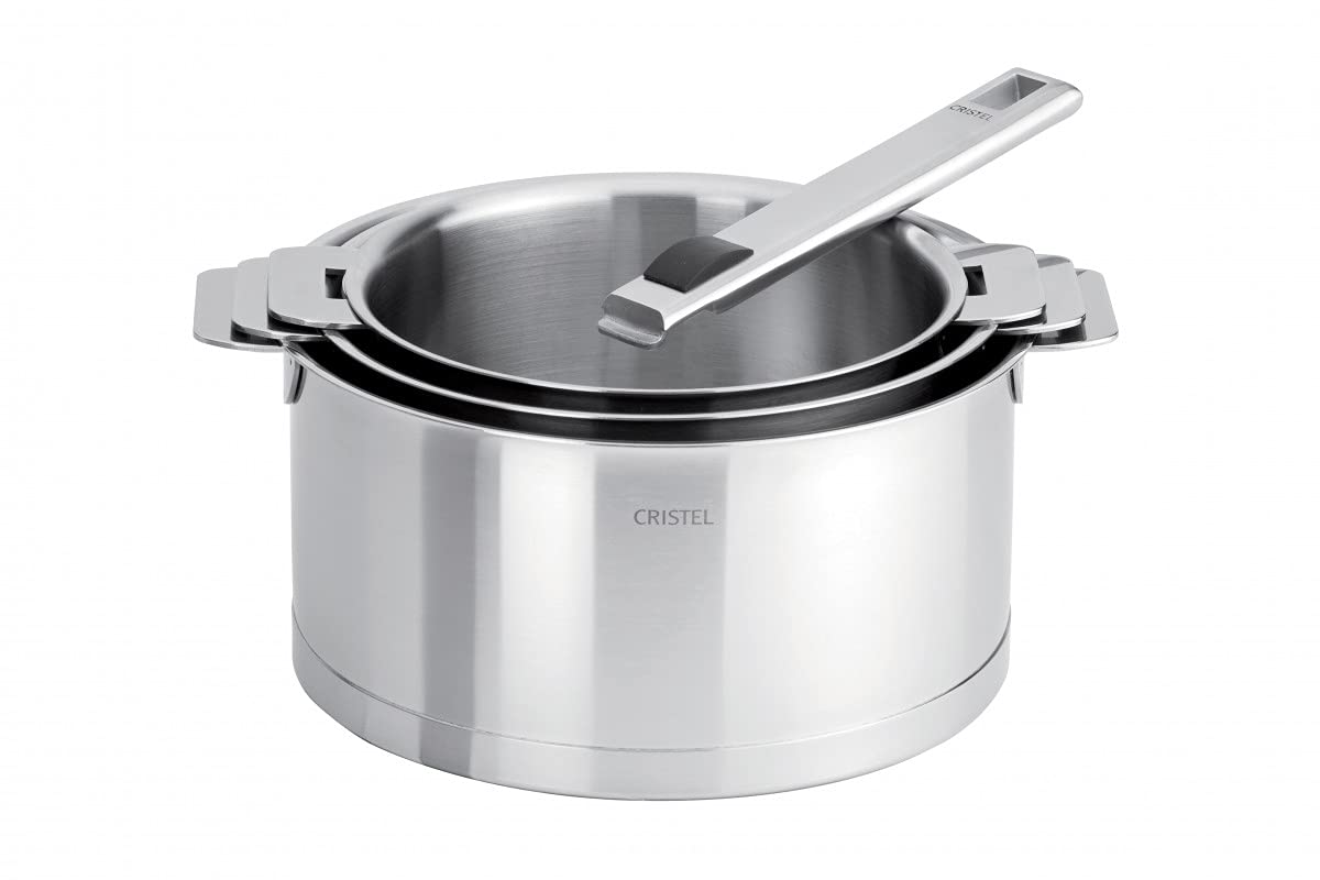 Cristel S4Cqlsa Strate lot casseroles induction 14 16 18 20 cm