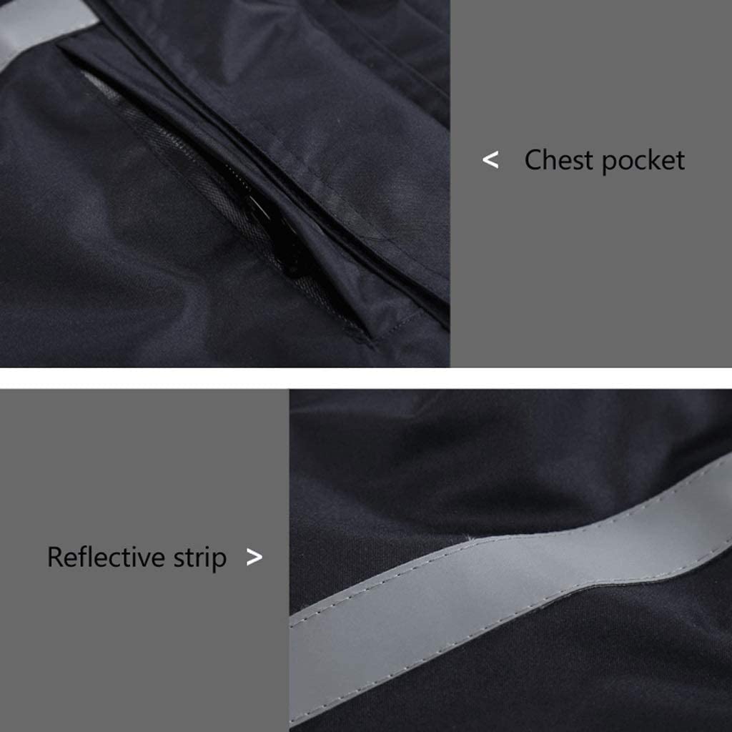 Ropa De Seguridad Traje Reflectante cálido, Chaqueta de Seguridad Negra Velvet Doble Capa Impermeable al Aire Libre Placa Trabajo con Tiras Reflectantes(Large)